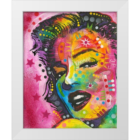 17 White Modern Wood Framed Art Print by Dean Russo Collection