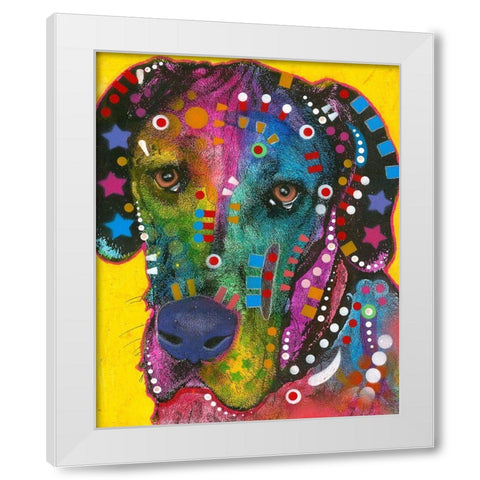 The Beggar  White Modern Wood Framed Art Print by Dean Russo Collection