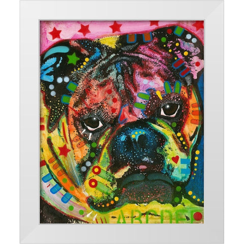 Determined White Modern Wood Framed Art Print by Dean Russo Collection