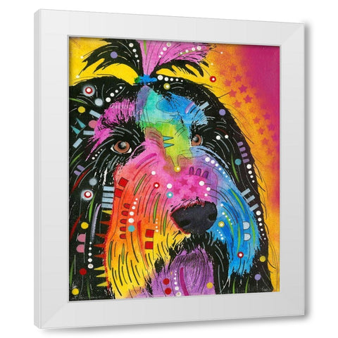 Prissy White Modern Wood Framed Art Print by Dean Russo Collection