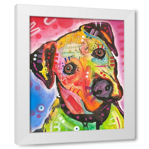 Innocent White Modern Wood Framed Art Print by Dean Russo Collection