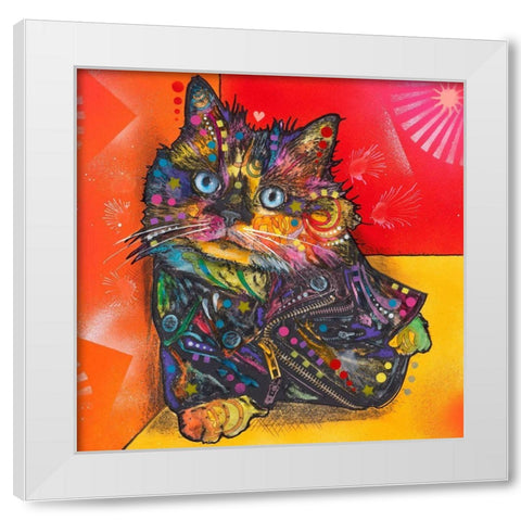 Baby Albert White Modern Wood Framed Art Print by Dean Russo Collection