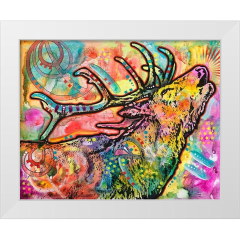 Call of the wild White Modern Wood Framed Art Print by Dean Russo Collection