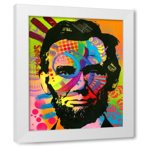Abraham Lincoln yeah bro White Modern Wood Framed Art Print by Dean Russo Collection