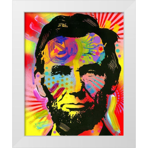 Lincoln War Paint White Modern Wood Framed Art Print by Dean Russo Collection