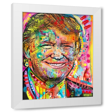 Trump White Modern Wood Framed Art Print by Dean Russo Collection