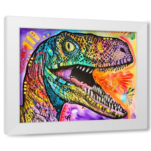 Raptor White Modern Wood Framed Art Print by Dean Russo Collection