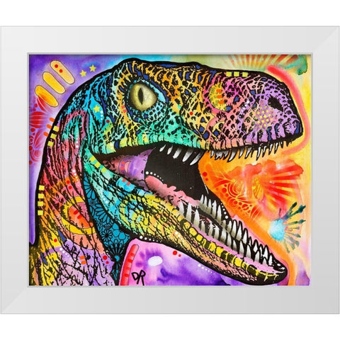 Raptor White Modern Wood Framed Art Print by Dean Russo Collection