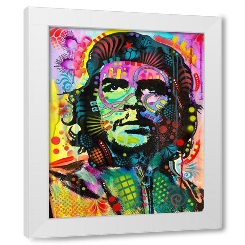 Che Guevara White Modern Wood Framed Art Print by Dean Russo Collection