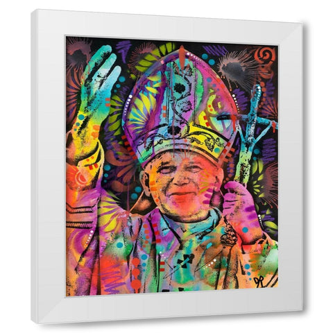 Pope White Modern Wood Framed Art Print by Dean Russo Collection