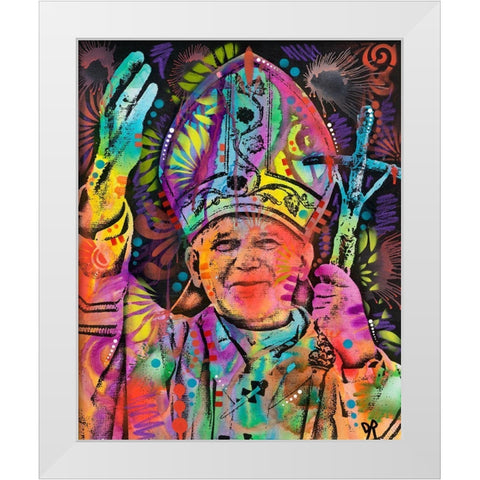 Pope White Modern Wood Framed Art Print by Dean Russo Collection