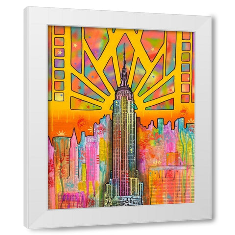 ESB White Modern Wood Framed Art Print by Dean Russo Collection