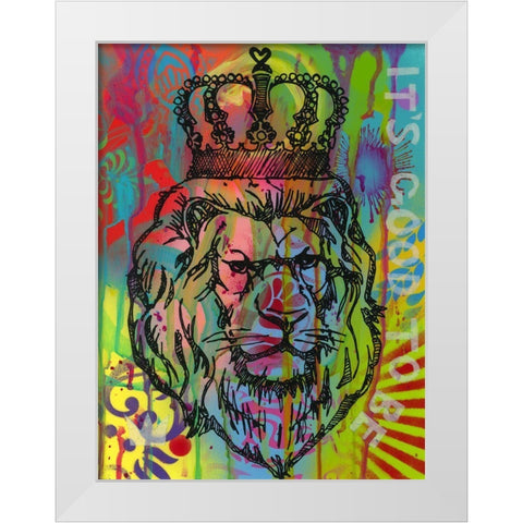 Its good to be the king White Modern Wood Framed Art Print by Dean Russo Collection