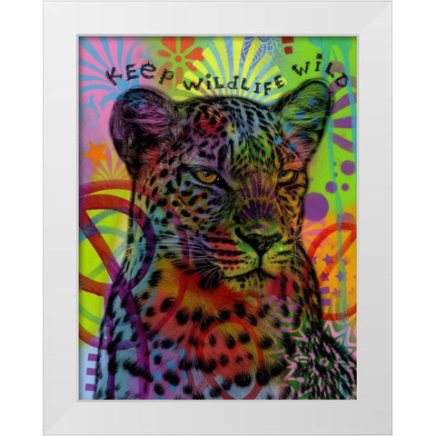 Keep Wildlife Wild White Modern Wood Framed Art Print by Dean Russo Collection