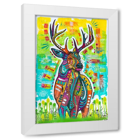 Buck Mondays White Modern Wood Framed Art Print by Dean Russo Collection