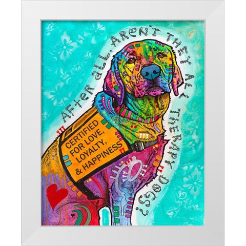 Certified For Love White Modern Wood Framed Art Print by Dean Russo Collection