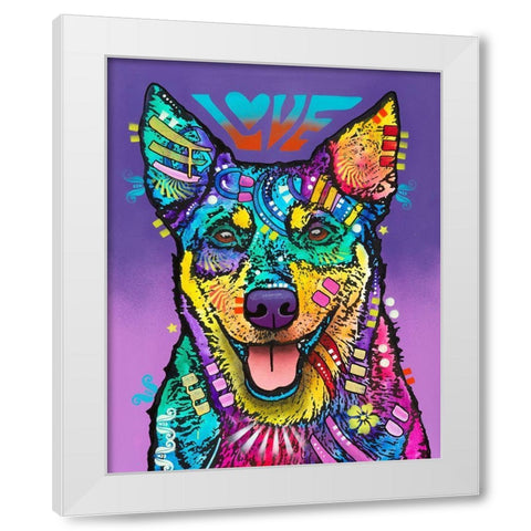 Rocky White Modern Wood Framed Art Print by Dean Russo Collection