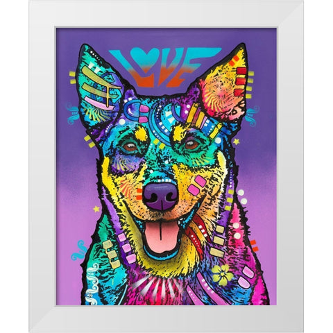 Rocky White Modern Wood Framed Art Print by Dean Russo Collection