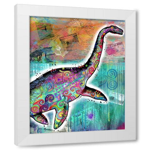 Nessie White Modern Wood Framed Art Print by Dean Russo Collection