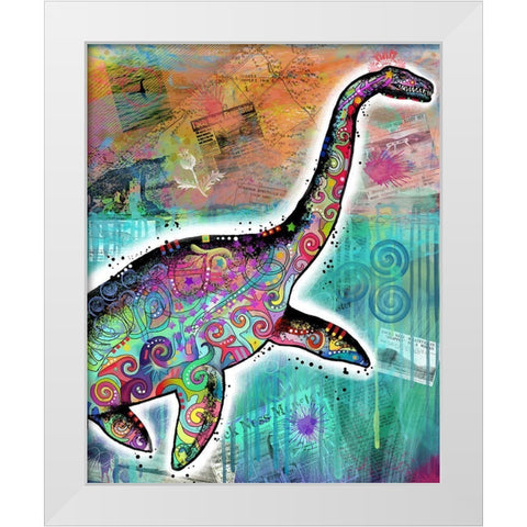 Nessie White Modern Wood Framed Art Print by Dean Russo Collection