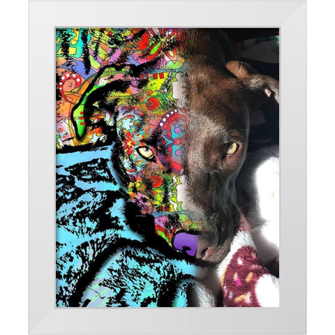 Michelle Novak 2 White Modern Wood Framed Art Print by Dean Russo Collection