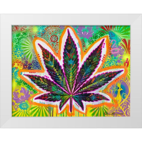 WarpWarp White Modern Wood Framed Art Print by Dean Russo Collection