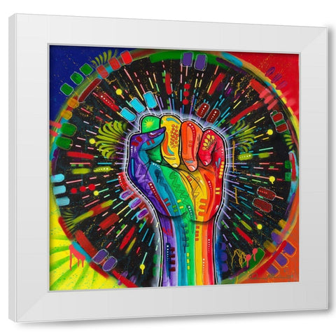 The Power of Unity White Modern Wood Framed Art Print by Dean Russo Collection