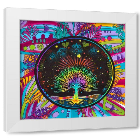 Believe One White Modern Wood Framed Art Print by Dean Russo Collection