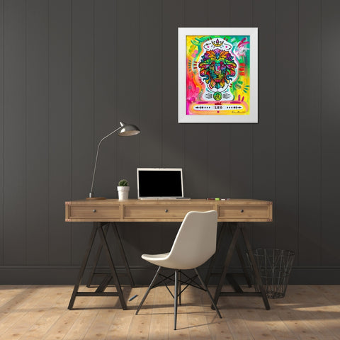 Leo White Modern Wood Framed Art Print by Dean Russo Collection