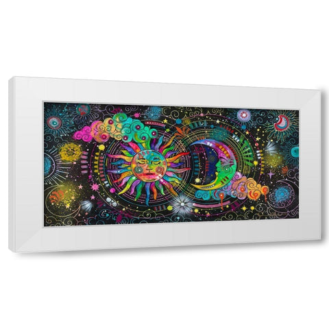 Cosmos White Modern Wood Framed Art Print by Dean Russo Collection