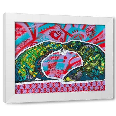 Love Indefinitely White Modern Wood Framed Art Print by Dean Russo Collection