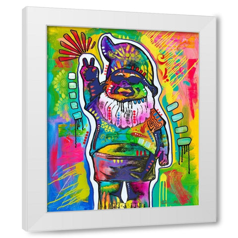 Gnome White Modern Wood Framed Art Print by Dean Russo Collection