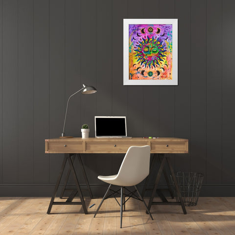 Sun White Modern Wood Framed Art Print by Dean Russo Collection