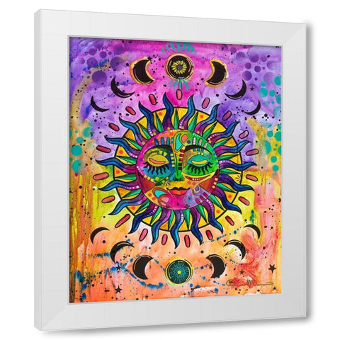 Sun White Modern Wood Framed Art Print by Dean Russo Collection
