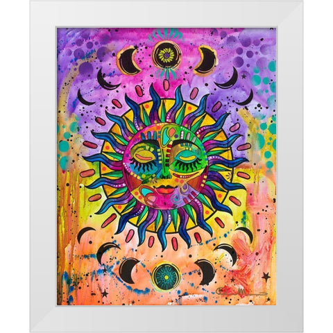 Sun White Modern Wood Framed Art Print by Dean Russo Collection