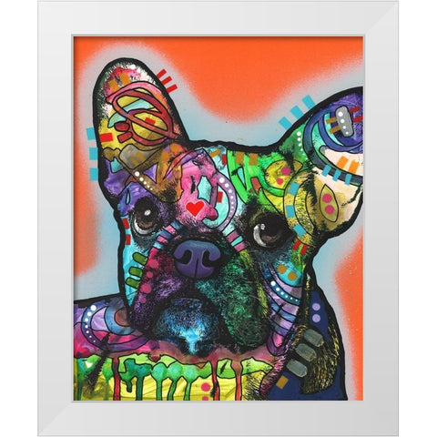 French White Modern Wood Framed Art Print by Dean Russo Collection