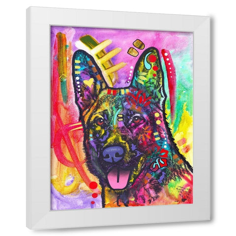 Sheppie White Modern Wood Framed Art Print by Dean Russo Collection