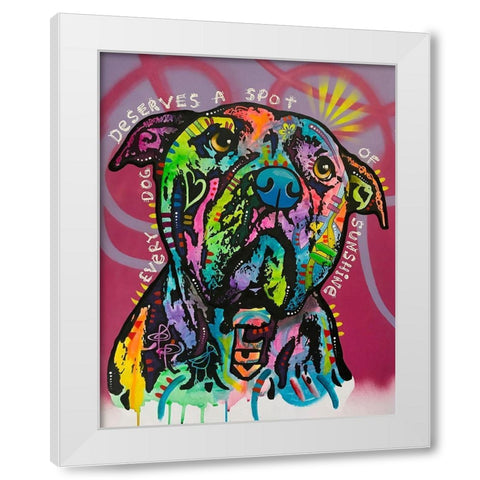 A Spot Of Sunshine White Modern Wood Framed Art Print by Dean Russo Collection