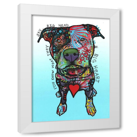 Big Heart White Modern Wood Framed Art Print by Dean Russo Collection