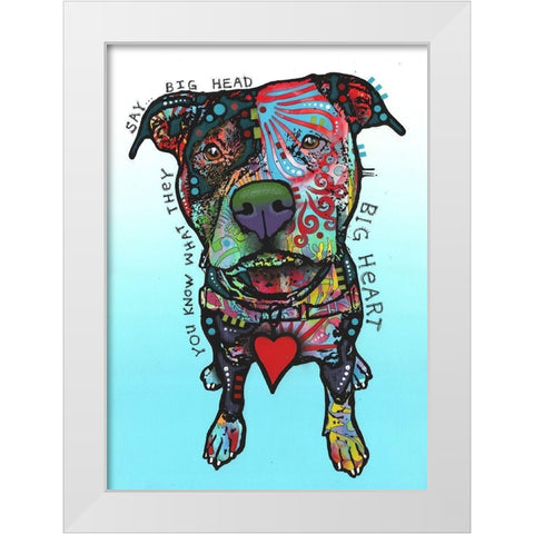 Big Heart White Modern Wood Framed Art Print by Dean Russo Collection