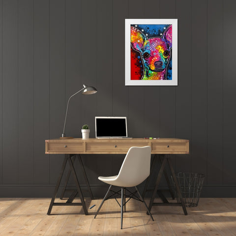 Bubble Chi White Modern Wood Framed Art Print by Dean Russo Collection