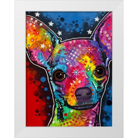 Bubble Chi White Modern Wood Framed Art Print by Dean Russo Collection