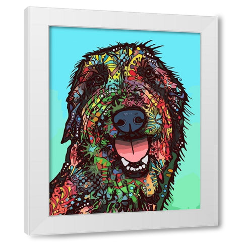 Funny Feeling White Modern Wood Framed Art Print by Dean Russo Collection