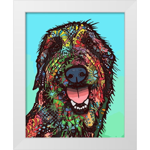 Funny Feeling White Modern Wood Framed Art Print by Dean Russo Collection