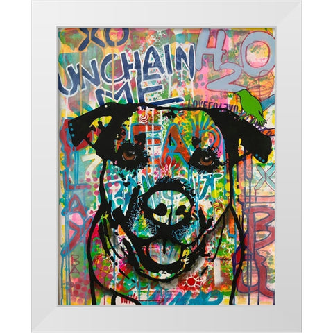 Unchained White Modern Wood Framed Art Print by Dean Russo Collection