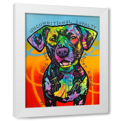 Unconditional Loyalty White Modern Wood Framed Art Print by Dean Russo Collection