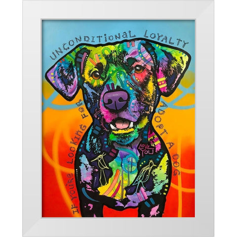 Unconditional Loyalty White Modern Wood Framed Art Print by Dean Russo Collection