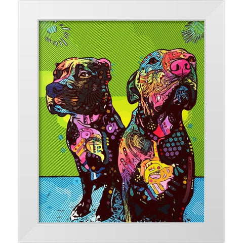 Wasnt Me White Modern Wood Framed Art Print by Dean Russo Collection