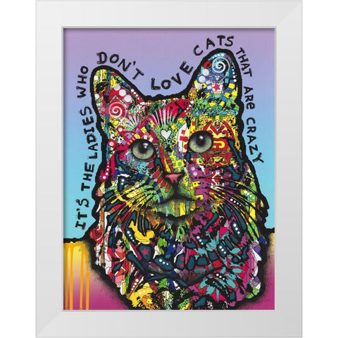 Crazylady White Modern Wood Framed Art Print by Dean Russo Collection