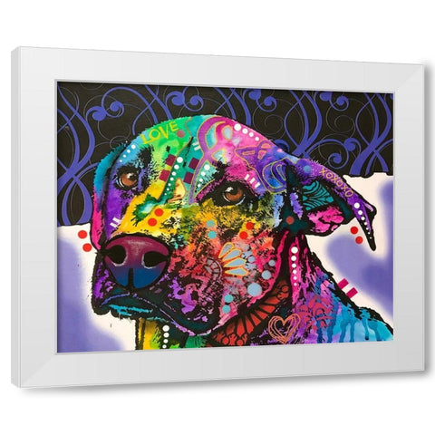 Expression White Modern Wood Framed Art Print by Dean Russo Collection